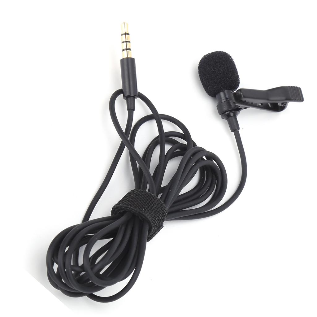 Wired Lavalier Microphone Clip On Lapel Lav Mic Mini Portable NoiseReducing for Broadcasting