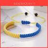 Bracelets faits à la main avec des perles Drapeau ukrainien Corde réglable Pour cadeaux de voyage