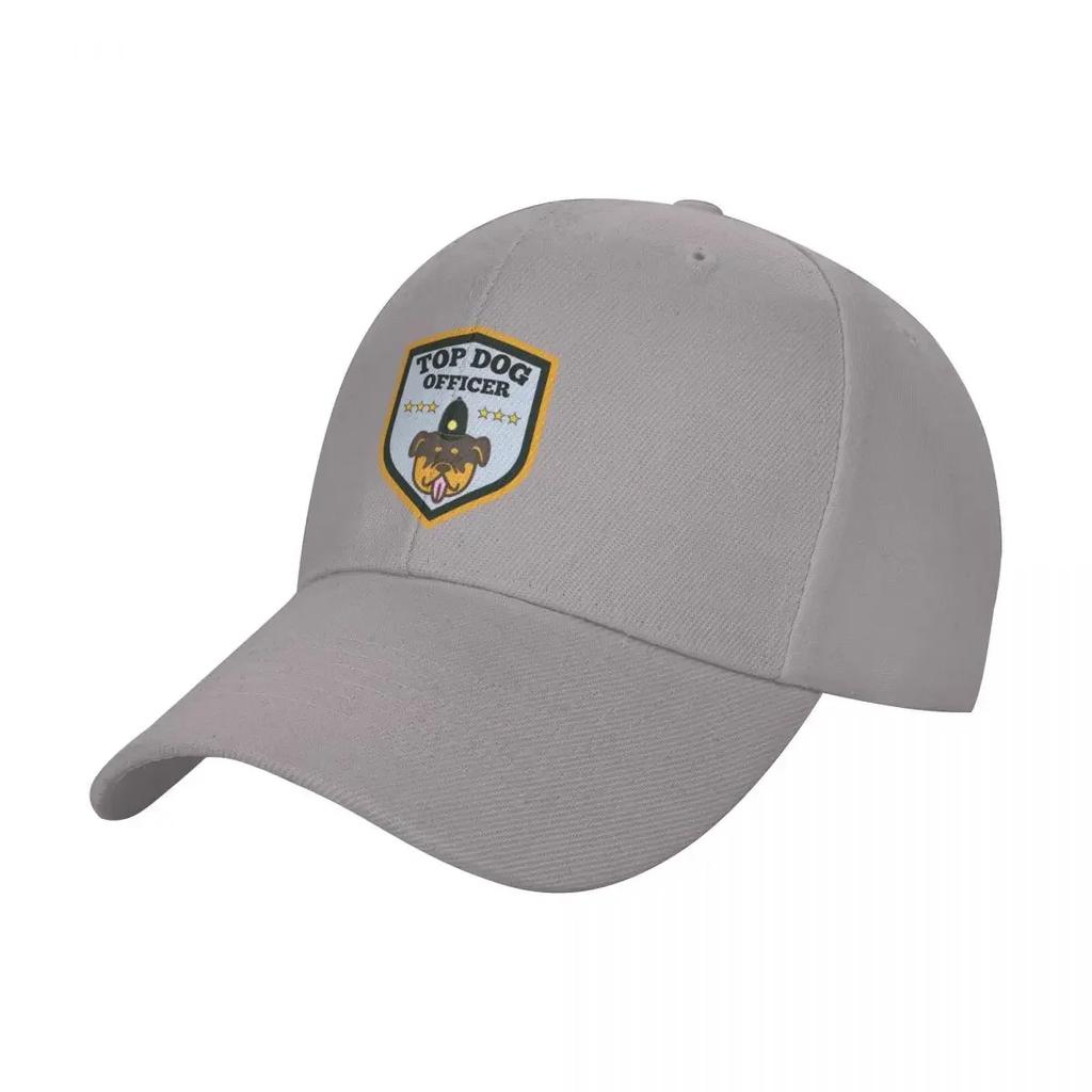 New Top Dog Officer Police Logo Illustration Baseball Cap Wild Ball Hat Rave Golf Wear Womens Beach Outlet Unisexs