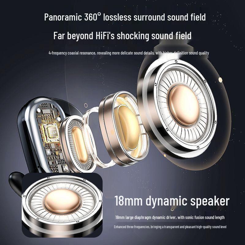 2025 Wireless Open-Ear Bluetooth Headphones with Long Battery Life & Mobile Charging