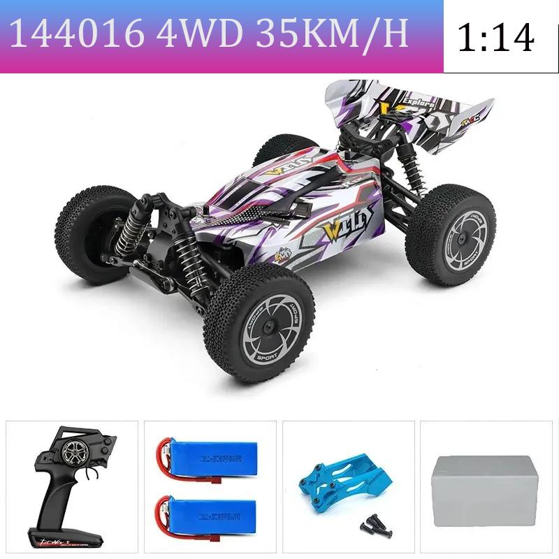 WLtoys144010 4WD Model with A Top Speed of 75 Km/h 1:14 Scale, High-speed Remote-controlled Off-road Drifting Racing Car for Boy