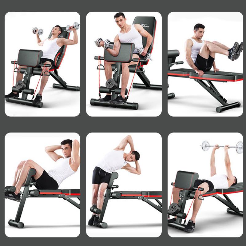 Fully foldable adjustable fitness bench, exercise use fitness dumbbell bench, multi-functional Roman chair, inclined bench