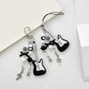 Aesthetic Music Guitar Keychain Cuteness Keyrings Hanging Pendant Suitable for Girls and Women Music Lovers Present