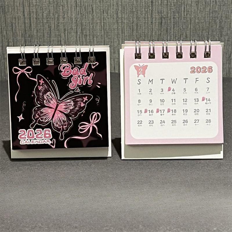Small Desk Calendar 2026 Standing Flip Weekly Calendar Creative Coil Calendar Planner For Daily Schedule Planning