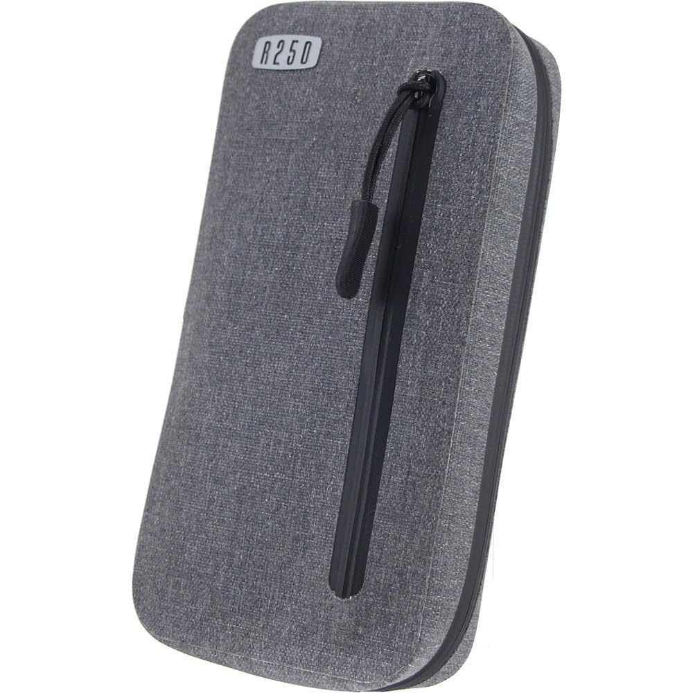 R250 Waterproof Smart Ride Pouch Super DX3 Double Coin Purse Gray Full-Open
