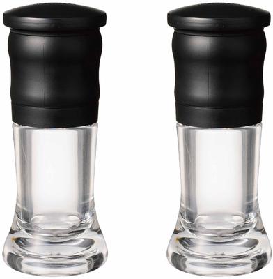 Kyocera Mill 40ml Set of 2 Black Ceramic Salt Pepper Crystal Salt Rock Salt Pepper Spice Seasoning Container Coarseness Adjustment Disassembly