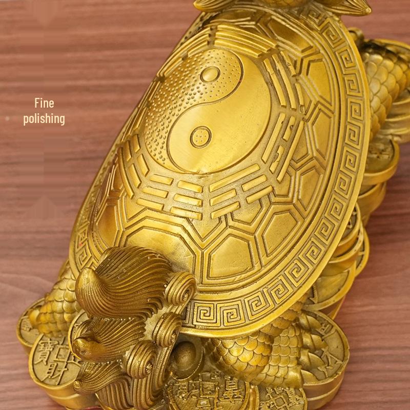 Pure Copper Dragon Turtle Home Decor - Bixi Baxia Wealth Attraction Ornament