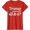 45 and 47 Trump 2024 Presidential Election Supporter Voters T-Shirt. Premium Cotton Short Sleeve O-Neck Unisex T Shirt New S-3XL
