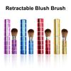 1 Stück Einziehbarer Pinsel Make-up Pinsel Puder Rouge Puderpinsel Mini Weiche Nylonhaare Multifunktional Tragbar Mit Metallgriff