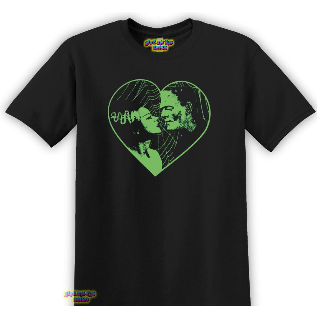Frankenstein and His Bride Horror Movie T-Shirt S-3XL L