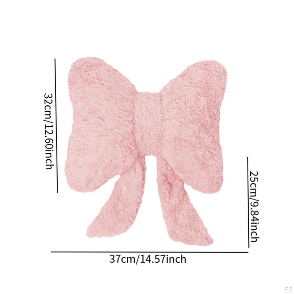 Bow Pillow Back Cushion Decorative Decoration Soft Sofa Throw for Bed Party Couch