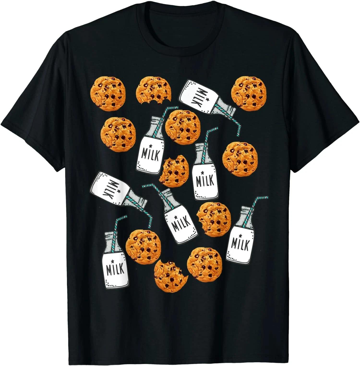 Men s and Women s T-shirts NEW LIMITED Chocolate Cookies and Milk Funny Costume Gift Tee T-Shirt Size S-3XL XXXXL