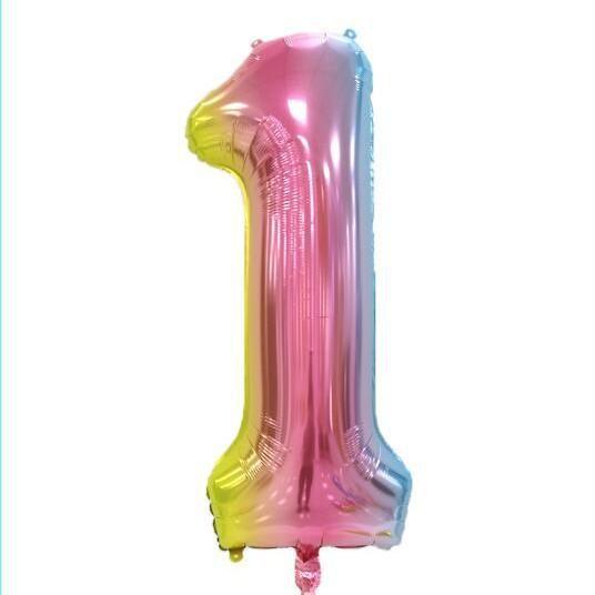 Thin Body 40-Inch Large Digital Aluminum Film Balloon 42-Inch Digital Balloon Birthday Party Decoration Helium Balloon Floating In The Air