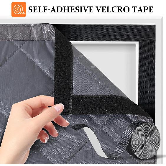 Magnetic Thermal Insulated Door Curtain for Winter Fits Door Size 36" x 82" Temporary Thermal Insulation Door Cover Upgraded Thicker Oxford Cloth