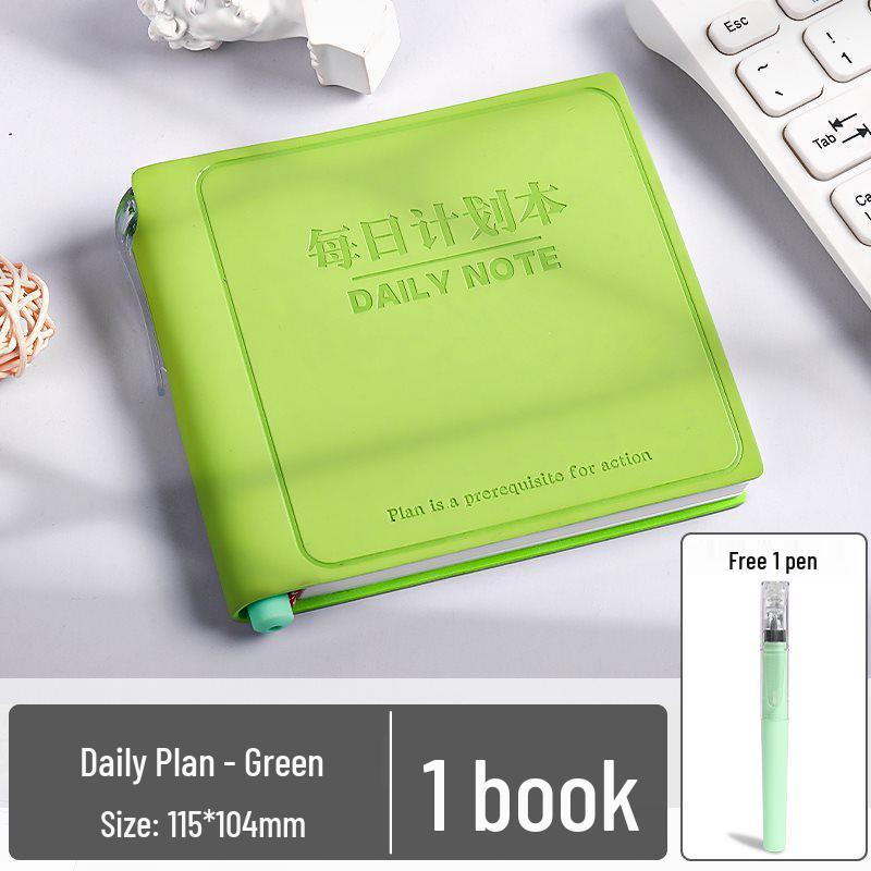 Compact Daily Planner Mini: Portable Pocket Square Notebook for Time Management & Self-Discipline