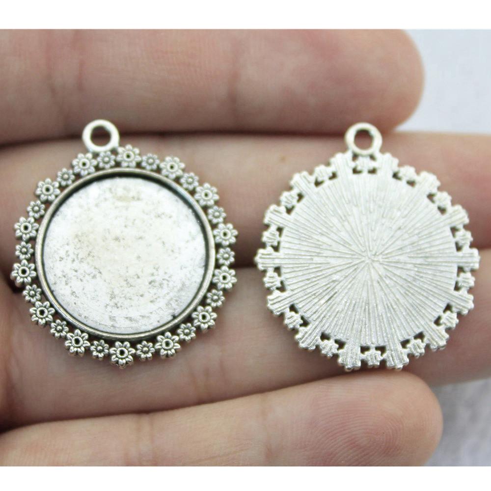 Hodí se pro kulatý 20mm skleněný kabošon Základní lůžko Podložka Bezel Doplňky Díly Chlapecké šperky Cool Dárky Pro