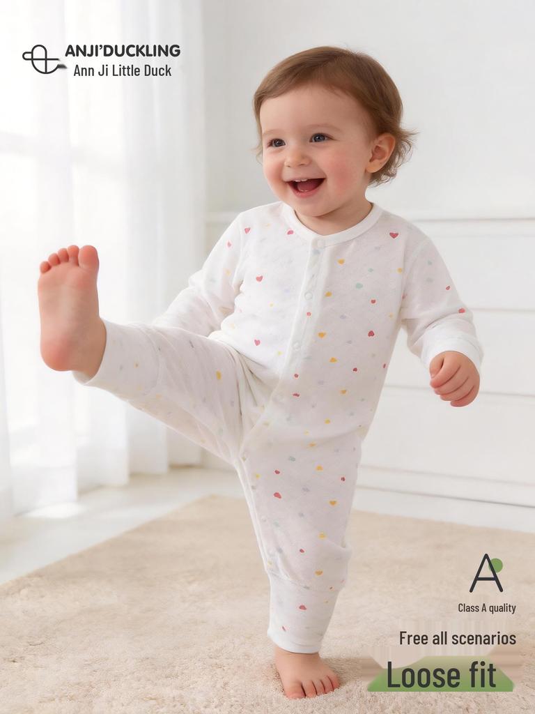 Summer Bamboo Fiber Infant & Toddler Rompers: Lightweight Unisex Baby Jumpsuit for Air Conditioning.