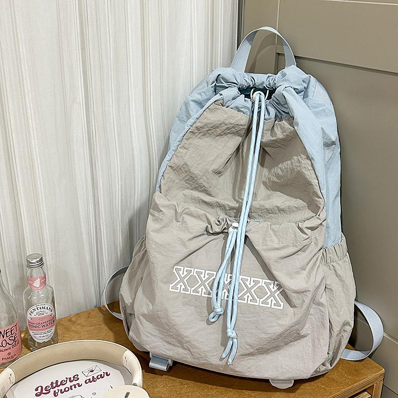 Outdoor Sports Lightweight Drawstring Backpack Men's And Women's Bags Mountaineering Bag Student Class Bag