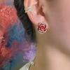 Elegant Red Rose Ladies' Earrings - Light Luxury, High-End Fashion, Versatile & Exquisite (2026 New Style)