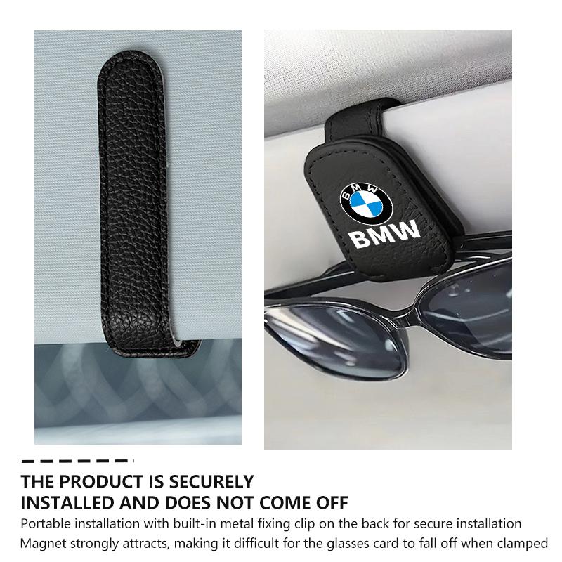 For BMW Multifunctional Car Sun Visor Glasses Holder Sunglasses Clip M Performance E36 E46 E60 E90 E91 E92 E93 F30 F20