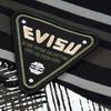 Evisu SS24 Multi-Embroidered Stripe Short Sleeve T-Shirt Men Tops Black 2ESHTM4TS8056LFCT