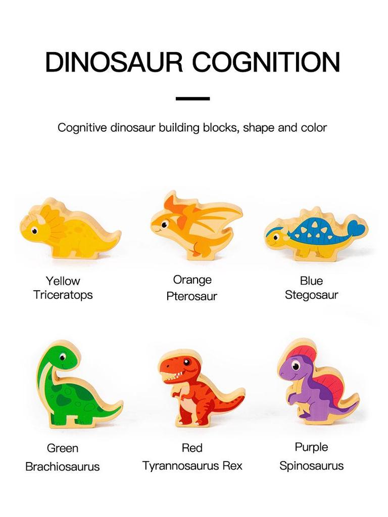 3D Wooden Dinosaur Egg Puzzle Board - Educational Toy for Children's Early Learning
