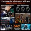 GPS Sports Waterproof Smart Watch Men 1.46“HD Full Touch Screen 500mAh Battery Flashlight Compass Bluetooth Call Smartwatch