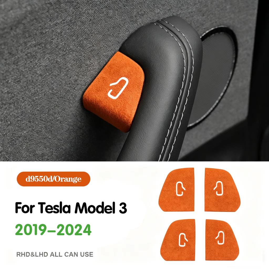 For Tesla New Model 3 Y Juniper Highland Car Open Door Button Stickers Armrest Window Lift Button Switch Interior Accessories