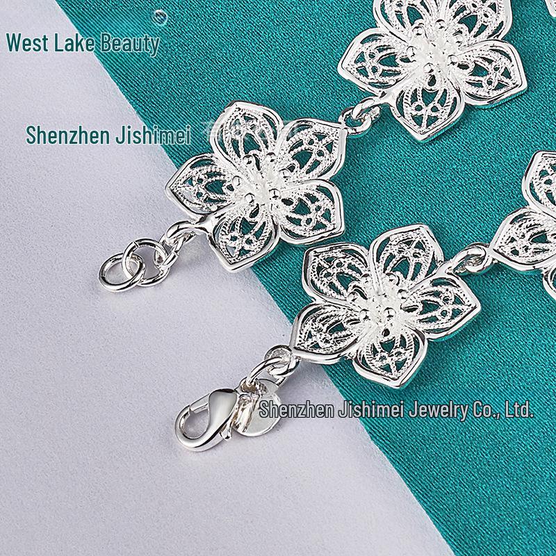 West Lake Beauty Sakura Silver Bracelet
