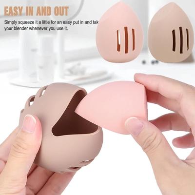 Makeup Sponge Silicon Holder Breathable Beauty Egg Organizer Travel Protable Sponge Blender Storage Case Puff Box