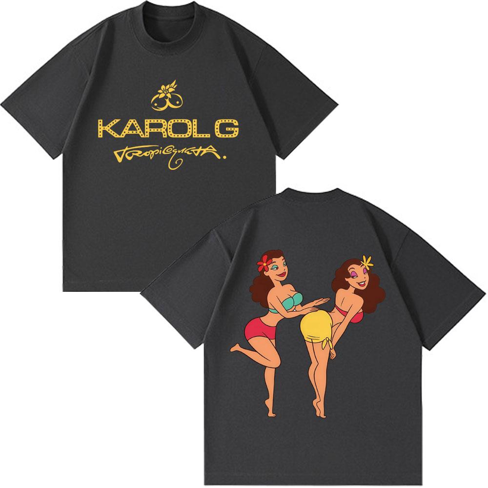 KAROL G 2025 New Album Tropicoqueta T Shirt Fashion 100% Cotton T Shirts Casual Oversized Cotton Tee Shirt Streetwear