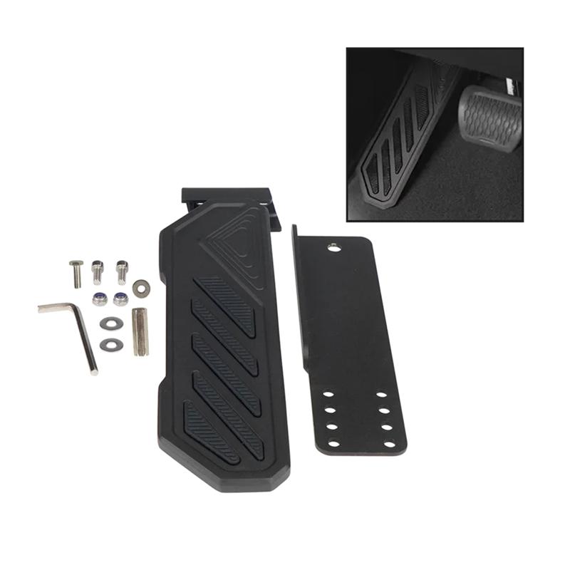 Authentic Dead Pedal Driver Foot Rest Left Side Kick Panel For Jeep Wrangler JL JLU 4XE For Gladiator JT Anti-Slip 2018- Bla