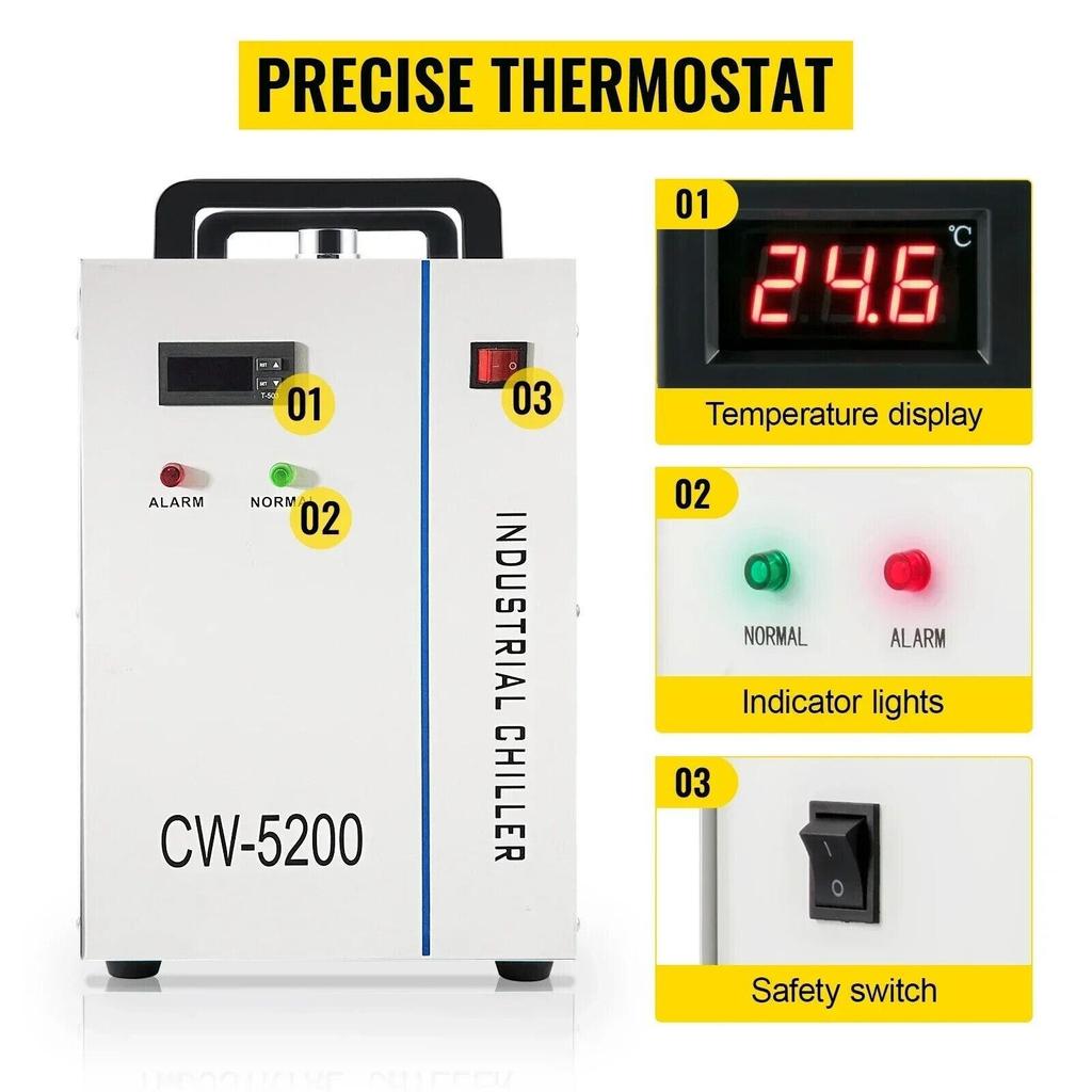Wasserkühler CW-5200 für 50-150W CO2-Laserschneider Graviermaschine