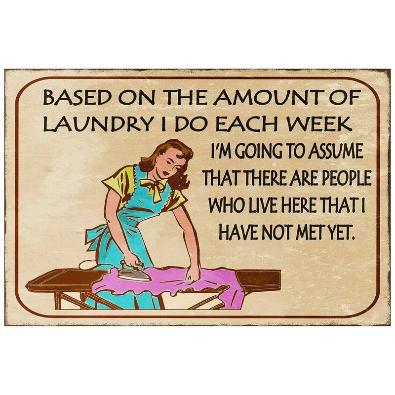 Plaque Metal Tin Signs Laundry Room Wall Decoration Vintage Art Posters Iron Painting for Man Cave Home Cafe Bathroom Club Bar