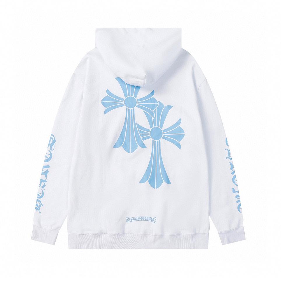 820 CHROME HEARTS 2025 Podzim a Zima Nová Nadměrná Velikost Klasický Styl Logo Mikina s Kapucí, Vhodná pro Páry