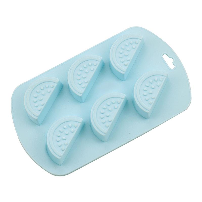 

Fruit Shape Silicone Molds (Lemon/Strawberry/Watermelon) - 6-Cavity Baking Molds for Chocolate/Candy/Pudding синий