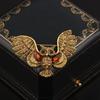 Luxury Rhinestone Owl Shape Pin Temperament Ancient Bronze Owl Corsage Vintage Owl Brooch  Women