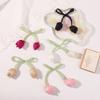 6PCS Korean Style Flower Bud Tulip Hair Rope Children Clothing Hair Clips and Hairbands Children Clothing Bags Accessories