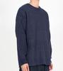 Beoteunseoul Ribbed Round Hem Cut Knit (Navy)