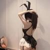 Sex underwear sexy cos one-piece private meeting bunny girl pure desire bow uniform suit backless tight suit