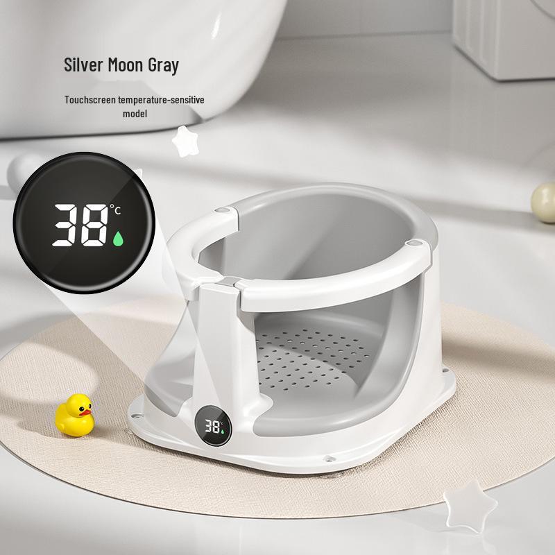 Sedile da Bagno per Neonati Chiuso: Sgabello per Sit-Up Antiscivolo per Neonati e Bambini Piccoli per un Bagnetto Sicuro