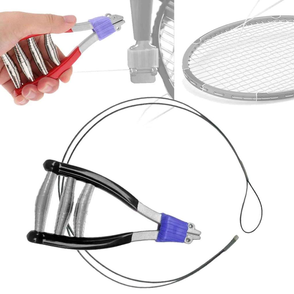 Badminton Racket Starting Stringing Clamp with Pad, 3 Spring Tennis Racket Blocking Decompression Pad Fixing Starter Clip