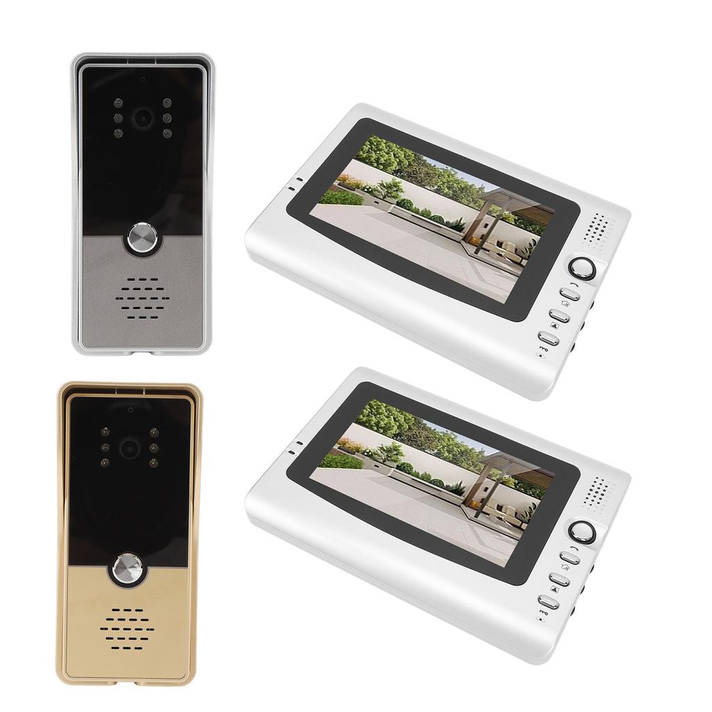 Wired Video Intercom System Smart Infrared Video Doorbell Camera with 7 Inch TFT Color Screen Displa