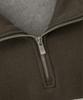 Sseomweeobeoteo Square Logo Half Zip-Up Sweatshirt - Brown