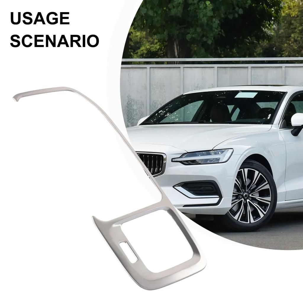 1pcs Stainless-Steel White Navigation Frame-Cover Trim Interior Decor For Volvo For S60 Replacement Installation Parts
