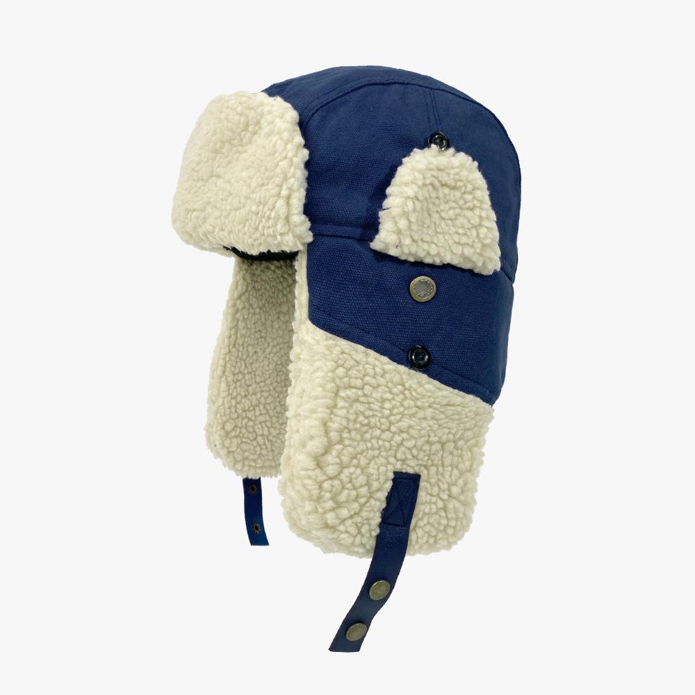 Winter Cold Proof and Warm Lei Feng Hat for Women Korean New Style Plush Thickened Lamb Velvet Ear Protection Hat for Men Outdoor Versatile
