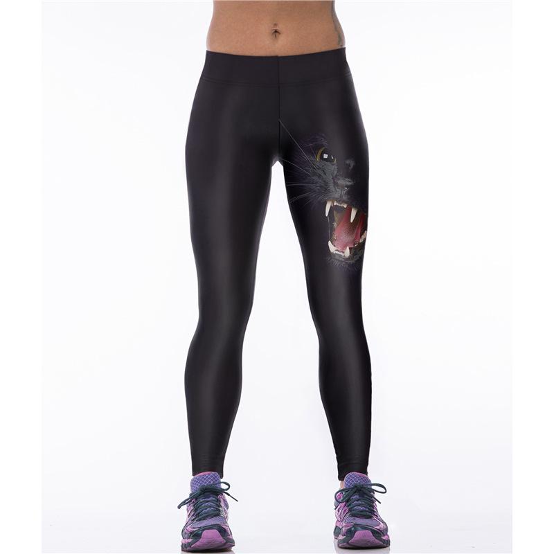 

Domineering Women s Digital Print Elastic Yoga Fitness Pants One Size