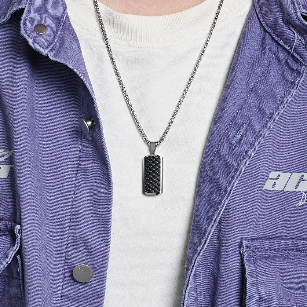 2026 National Style Stamping, Electric Braided Texture Pendant Between Curved Surfaces, European and American Trendy Men's and Women's Pendants.