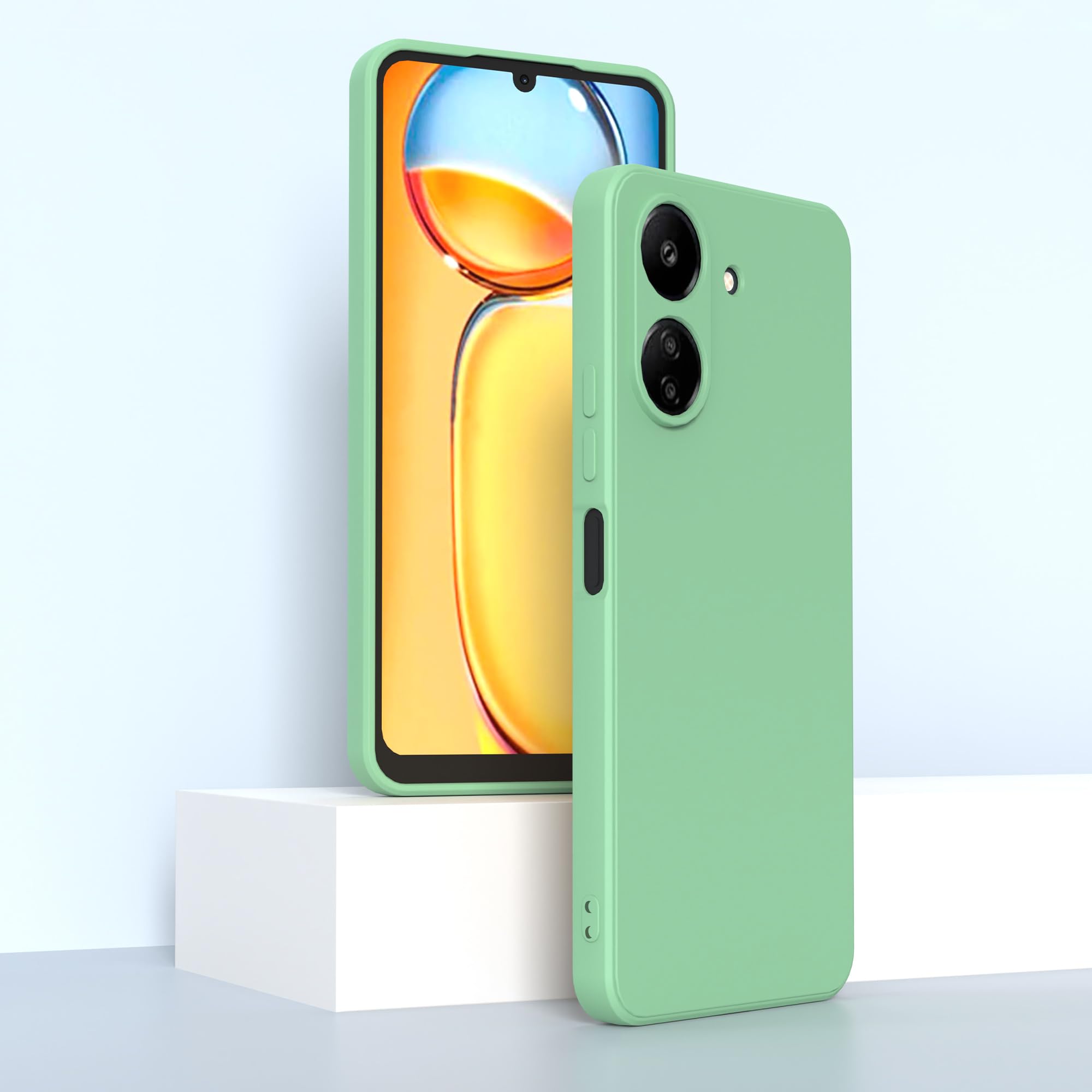 

Чохол для Redmi 14C 13C 10C 12C 9C 9A A5 A3 A2 A4 Poco X7 Pro C75 X5 X6 X3 NFC M7 M6 Pro M5S Redmi Note 14 Pro Plus 13 12 11 10S М який силіконовий чохол Redmi Note 13 4G зелений