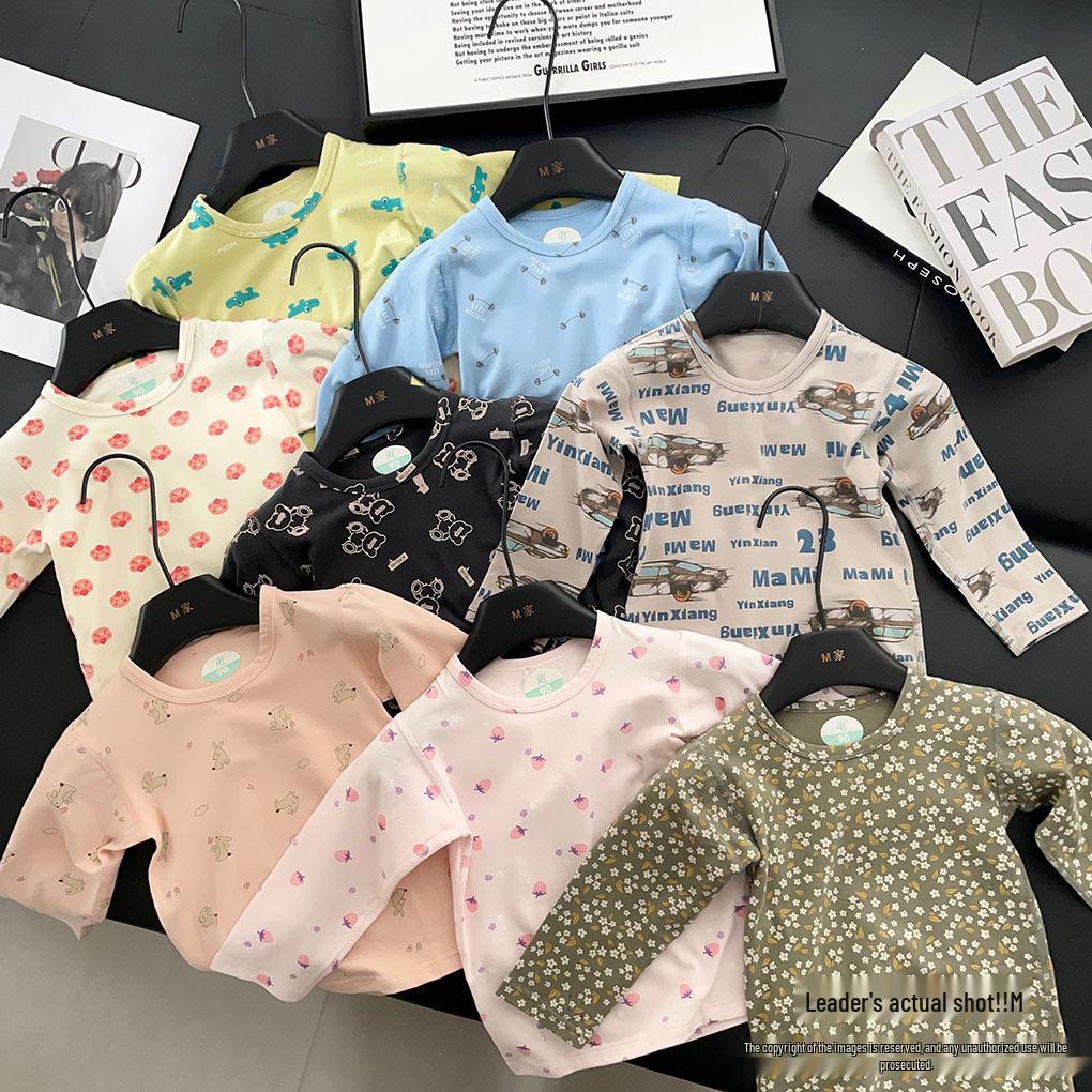 Children's All-Cotton Autumn Long Johns Set for Boys and Girls